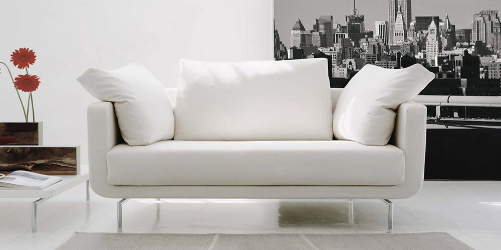 Fig.3 Sessel aus Leder Weiß Modell Queen