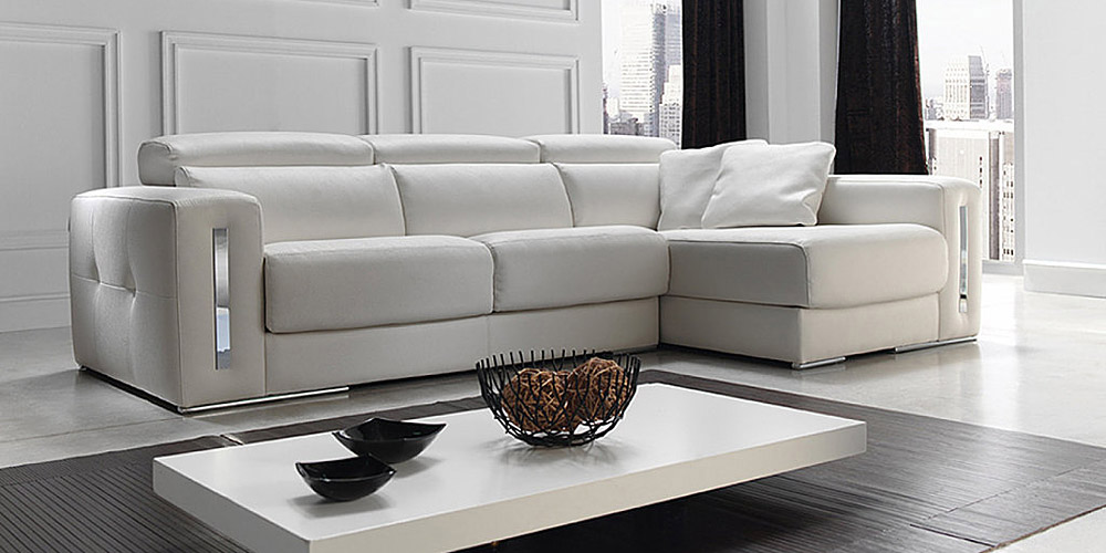 Divano angolare in pelle modello Chicago